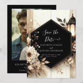 Foto Klassische rustikale Hochzeit Save The Date (Vorne/Hinten)