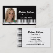 Foto-Klavier-Geschäfts-Karte Visitenkarte (Vorne/Hinten)