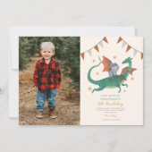 Foto Knight and Dragon Royal Mittelalter Geburtsta Einladung (Vorderseite)