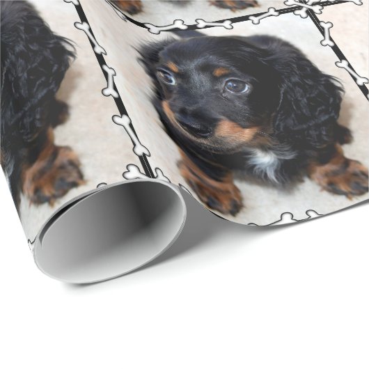 Foto-Knochen-Rahmen-Papier Geschenkpapier (Rolleneckpunkt)