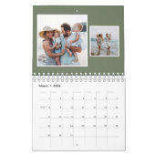 Foto-Kollage in der grünen Monografie Kalender (Mär 2026)