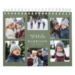 Foto-Kollage in der grünen Monografie Kalender