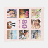 Foto Kollage Rose Gold pink Fleecedecke (Vorderseite (Horizontal))