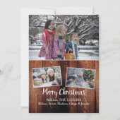 Foto Kollage Stallholz Frohe Weihnachten (Vorderseite)