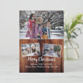 Foto Kollage Stallholz Frohe Weihnachten (Stehend Vorderseite)