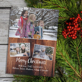 Foto Kollage Stallholz Frohe Weihnachten