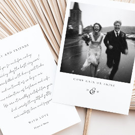 Foto "KOMME RAIN OR SHINE" Danke Karte