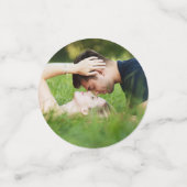 Foto Konfetti Hochzeit personalisierte Tischdekora (Klein Vorderseite)