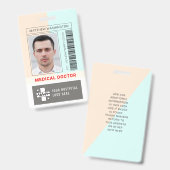 Foto-Krankenhaus für Mitarbeiter mit eigenem Barco Ausweis (Vorder- & Rückseite)