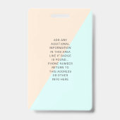 Foto-Krankenhaus für Mitarbeiter mit eigenem Barco Ausweis (Rückseite)