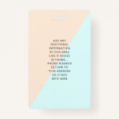 Foto-Krankenhaus für Mitarbeiter mit eigenem Barco Ausweis (Rückseite)