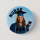 Foto Krankenschwester bsn rn 2¼ Inch Button (Vorderseite)