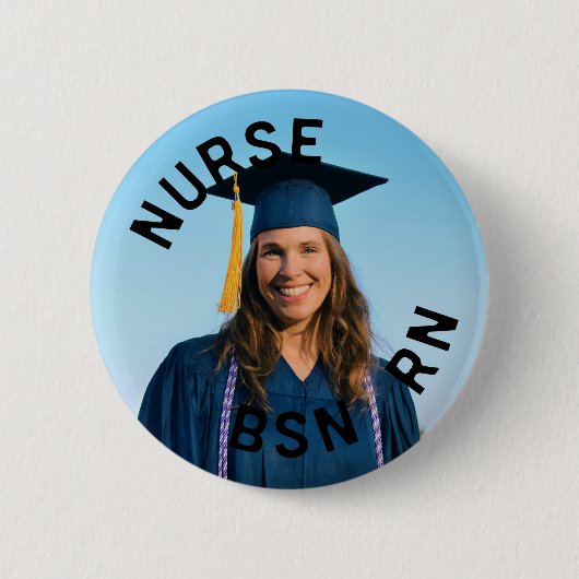 Foto Krankenschwester bsn rn 2¼ Inch Button (Vorderseite)