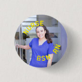 Foto-Krankenschwester bsn rn Kleiner 1¼-Zoll-Kreis Button (Vorderseite)