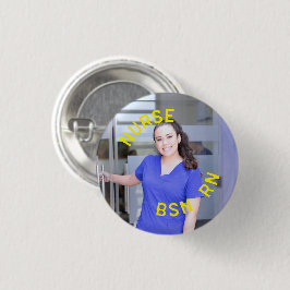 Foto-Krankenschwester bsn rn Kleiner 1¼-Zoll-Kreis Button