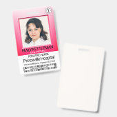 Foto - Krankenschwester - Rosa Ausweis (Front & Back)