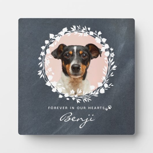 Foto-Kranz für die benutzerdefinierte Hundememorik Fotoplatte (Vorderseite)