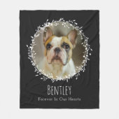 Foto-Kranz-Gedächtnis für Haustier-Verlust Keepake Fleecedecke (Vorderseite)