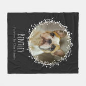 Foto-Kranz-Gedächtnis für Haustier-Verlust Keepake Fleecedecke (Vorderseite (Horizontal))