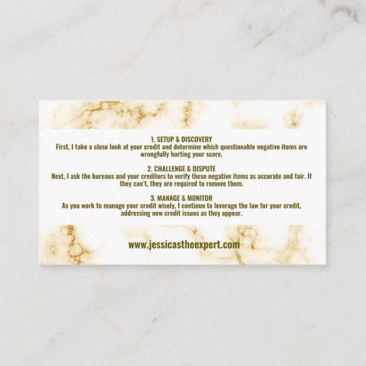 Foto-Kreditkarte Reparatur-Visitenkarte Visitenkarte (Rückseite)