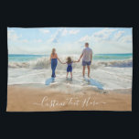 Foto Küchentücher mit Text anpassen<br><div class="desc">Handtücher für Foto und Textküche - Einzigartiges Design - Personalisierte Familie / Freunde oder Persönliche Handtücher / Geschenk - Text und Foto hinzufügen - Umgestalten und verschieben Sie Elemente mit dem Anpassungs-Tool ! Wählen Sie Schriftart / Größe / Farbe! Viel Glück - Seien Sie glücklich :)</div>