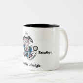 Foto-Küken-Taucher Zweifarbige Tasse (VorderseiteRechts)