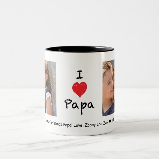 Foto-kundengerechte Tasse Liebe I Papa-2 (Mittel)