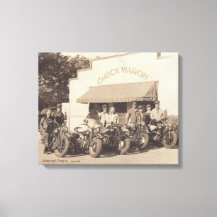 Foto-Kunst "Biker's Chuck Wagon" aus den 1940ern Leinwanddruck
