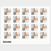 Foto Künstler Designer Elfenbein Creme QR-Code Quadratischer Aufkleber (Blatt)