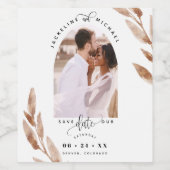 Foto, Kupferstiche Blätter, die das Datum speicher Weinetikett (Einzelnes Label)