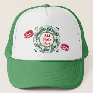 FOTO Küss Me Ich bin Irish Green Striped Circle Ki Truckerkappe
