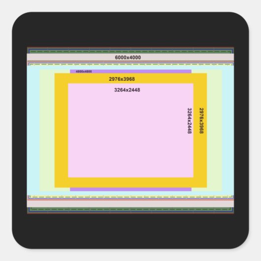 Foto L Square Sticker (Vorderseite)