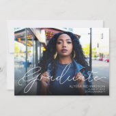 Foto Landschaft Typografie Abschluss White Ombre Einladung (Vorderseite)