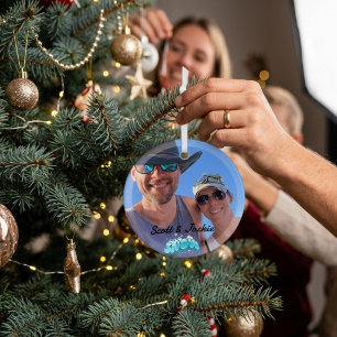 Foto LASSEN SIE IT SNOW personalisieren Ornament Aus Glas