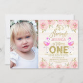 Foto lassen Sie uns eine Einladung zum ersten Gebu (Vorderseite)