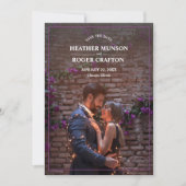 Foto lässige Verlobung Save the Date Lila (Vorderseite)