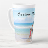 Foto Latte Tasse mit benutzerdefiniertem Text (Linke Ecke)
