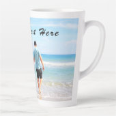 Foto Latte Tasse mit benutzerdefiniertem Text (Rechts)
