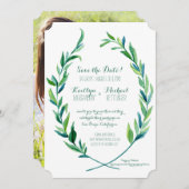 Foto Laurel Wreath Einladung (Vorne/Hinten)