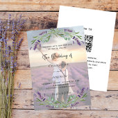 Foto Lavendel florals QR Code UAWG Luxus Hochzeit Einladung