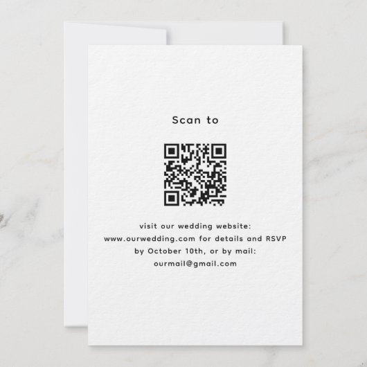 Foto Lavendel florals QR Code UAWG Luxus Hochzeit Einladung (Rückseite)