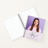 Foto-Lavendel-Monogramm im Sketchbook Notizblock (Innenseite)