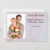 Foto Lavender Mist Marble Save the Date Einladung (Vorderseite)