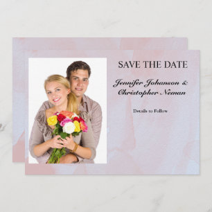 Foto Lavender Mist Marble Save the Date Einladung
