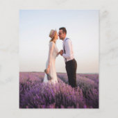 Foto lavender violet florals Budget Hochzeit (Rückseite)