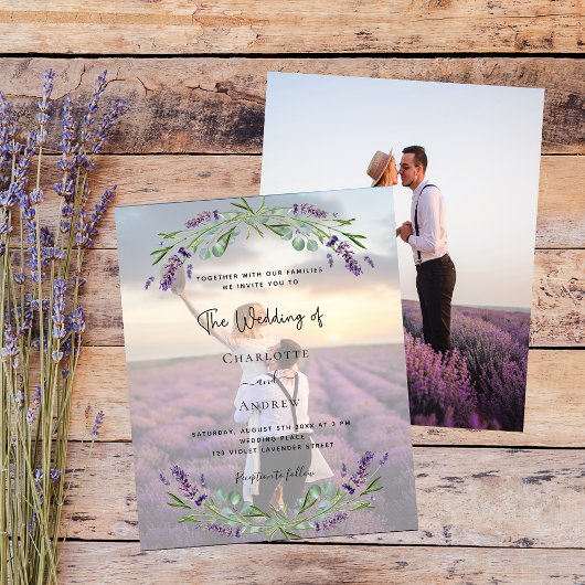 Foto lavender violet florals Budget Hochzeit