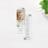 Foto Leafy Memorial Beerdigung Gedicht Lesezeichen (Schreibtisch)