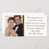 Foto legt Karten ein - Hochzeit Vielen Dank (Vorne/Hinten)