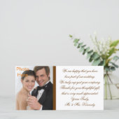 Foto legt Karten ein - Hochzeit Vielen Dank (Stehend Vorderseite)