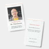 Foto Lehrer ID Abzeichen Schule, ich ohne Maske Ausweis (Front & Back)